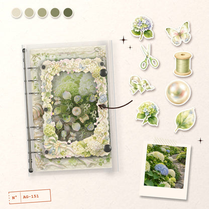 White Hydrangea design story: the charms inside and the cover