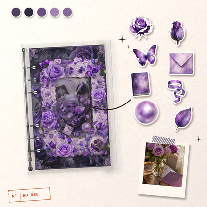Purple Roses design story: the charms inside and the cover