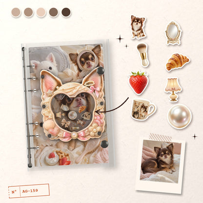 Fluffy Chihuahua design story: the charms inside and the cover