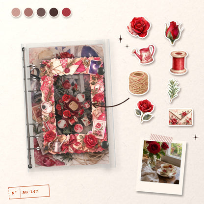 Red Climbing Roses design story: the charms inside and the cover