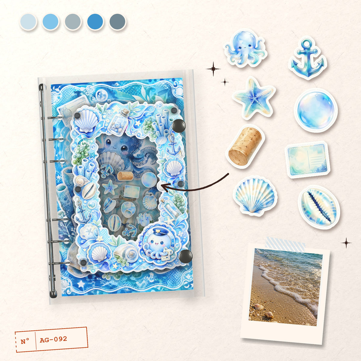 Ocean Octopus design story: the charms inside and the cover