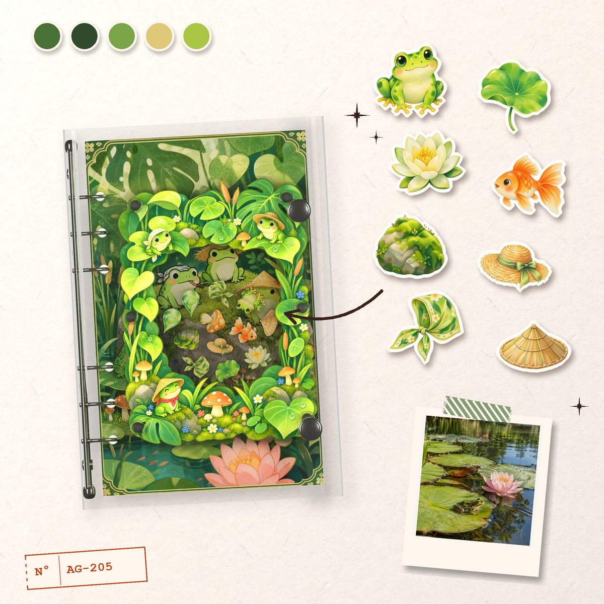 Pond Frogs design story: the charms inside and the cover