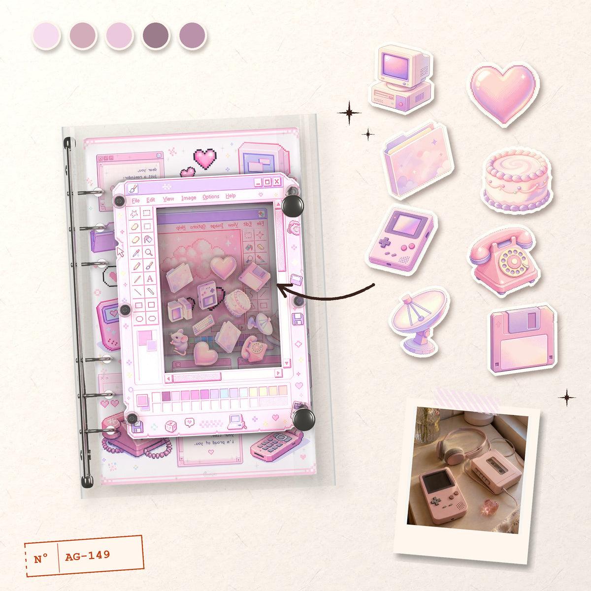 Retro Desktop Icons design story: the charms inside and the cover