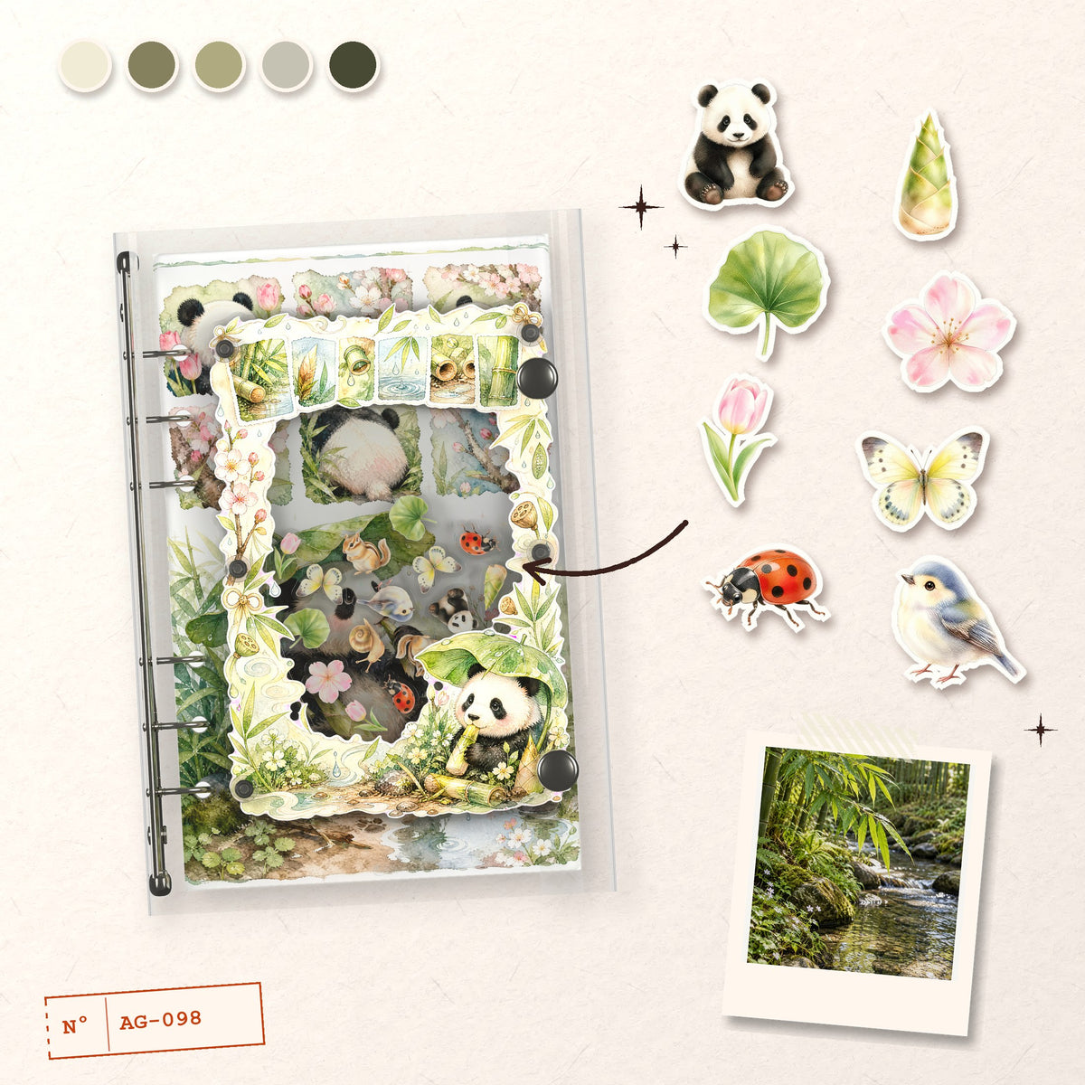 Panda Leaf Umbrella design story: the charms inside and the cover