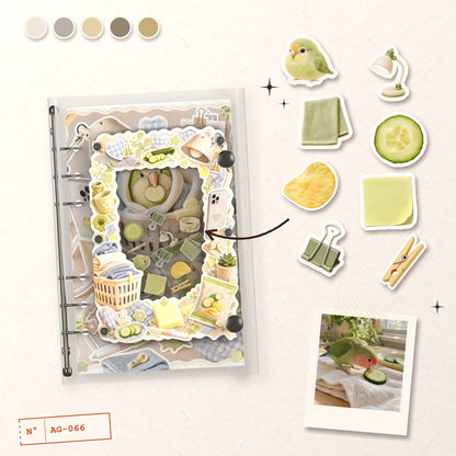 Round Green Bird design story: the charms inside and the cover