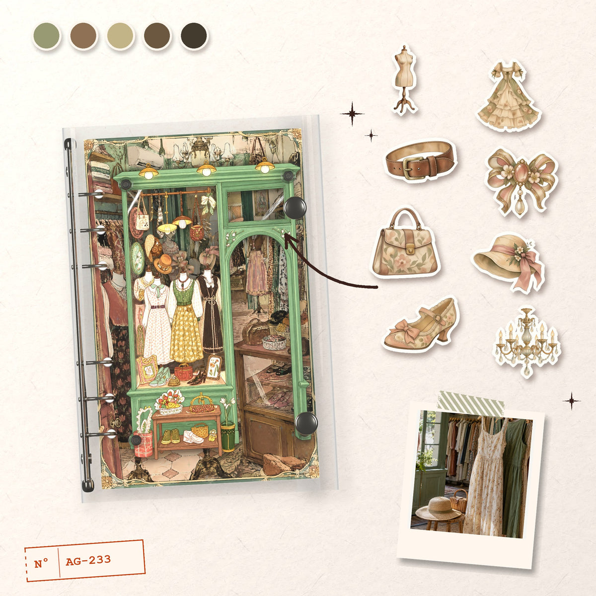 Vintage Boutique design story: the charms inside and the cover
