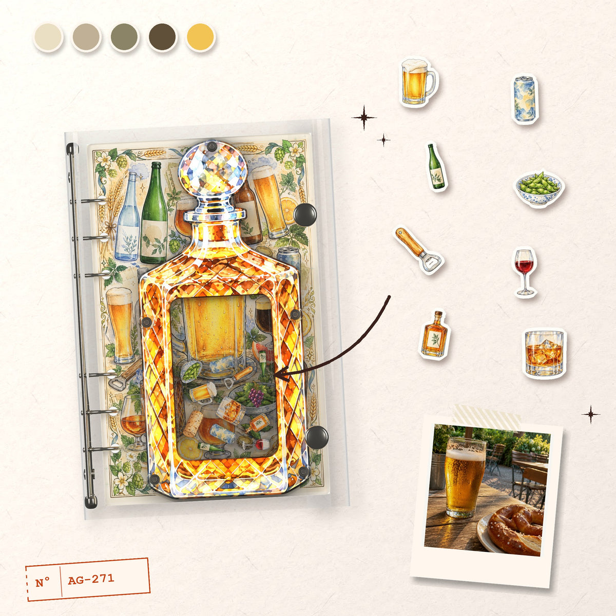 Amber Whisky Decanter design story: the charms inside and the cover