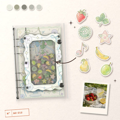 Pastel Fruit Patches design story: the charms inside and the cover