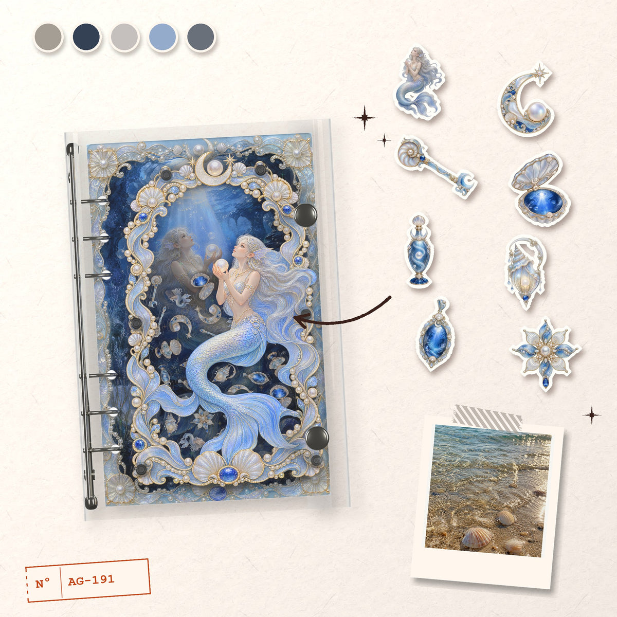 Moonlit Mermaid design story: the charms inside and the cover