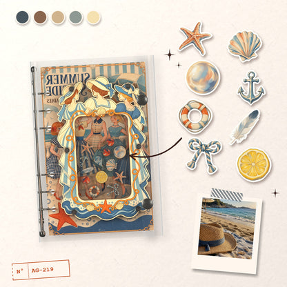 Retro Seaside Sisters design story: the charms inside and the cover