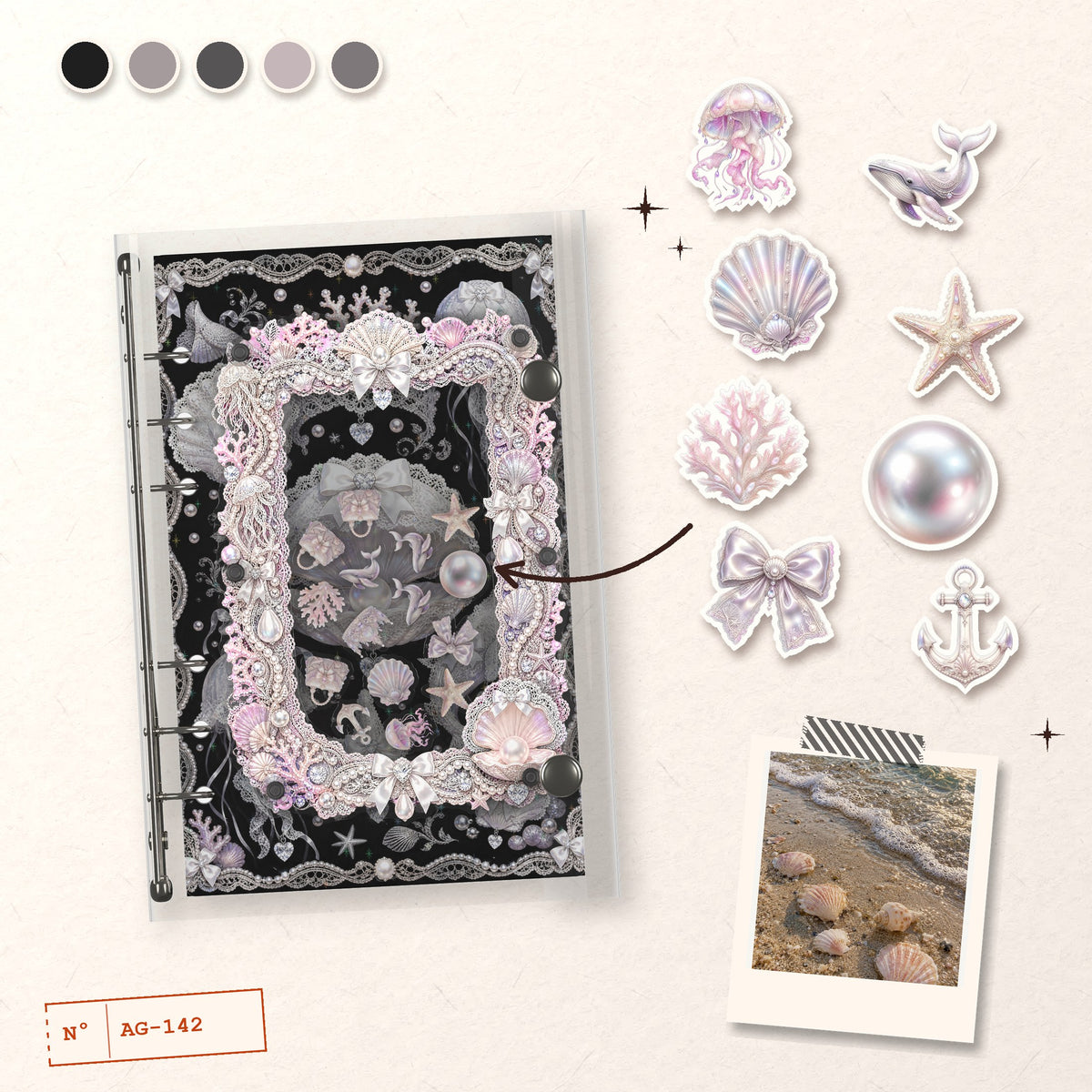 Shell Pearl Pendant design story: the charms inside and the cover
