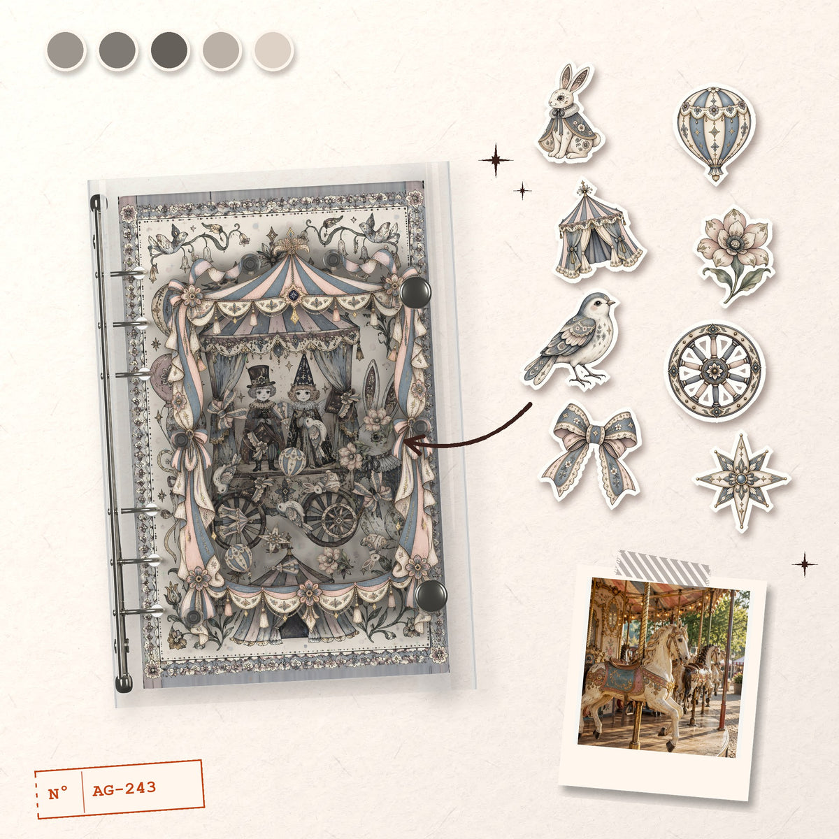 Circus Wagon design story: the charms inside and the cover