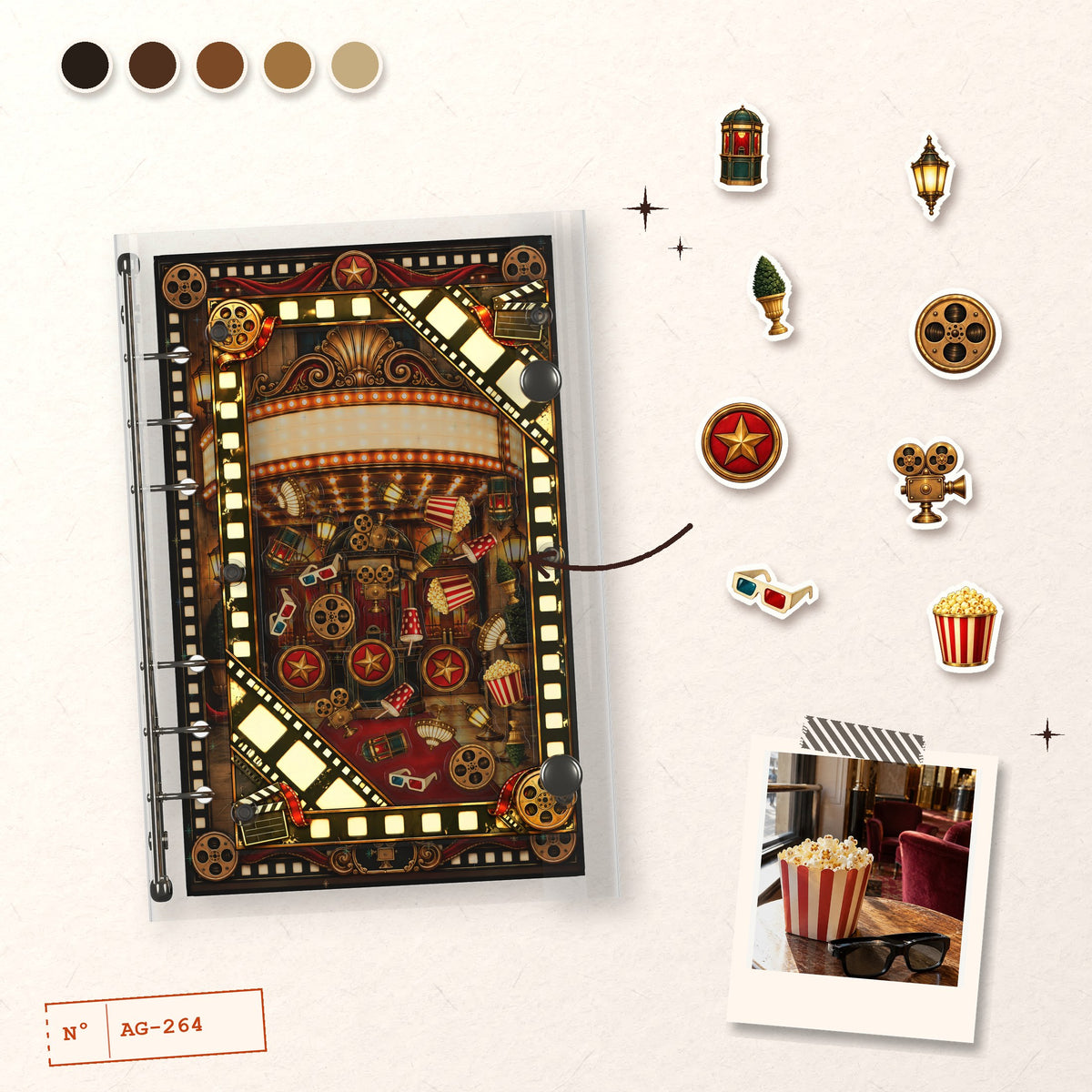Cinema Evening design story: the charms inside and the cover