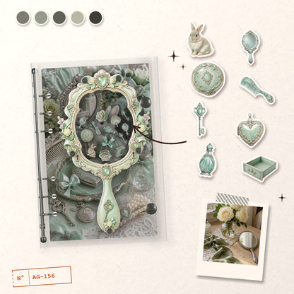 Green Mirror Vanity design story: the charms inside and the cover