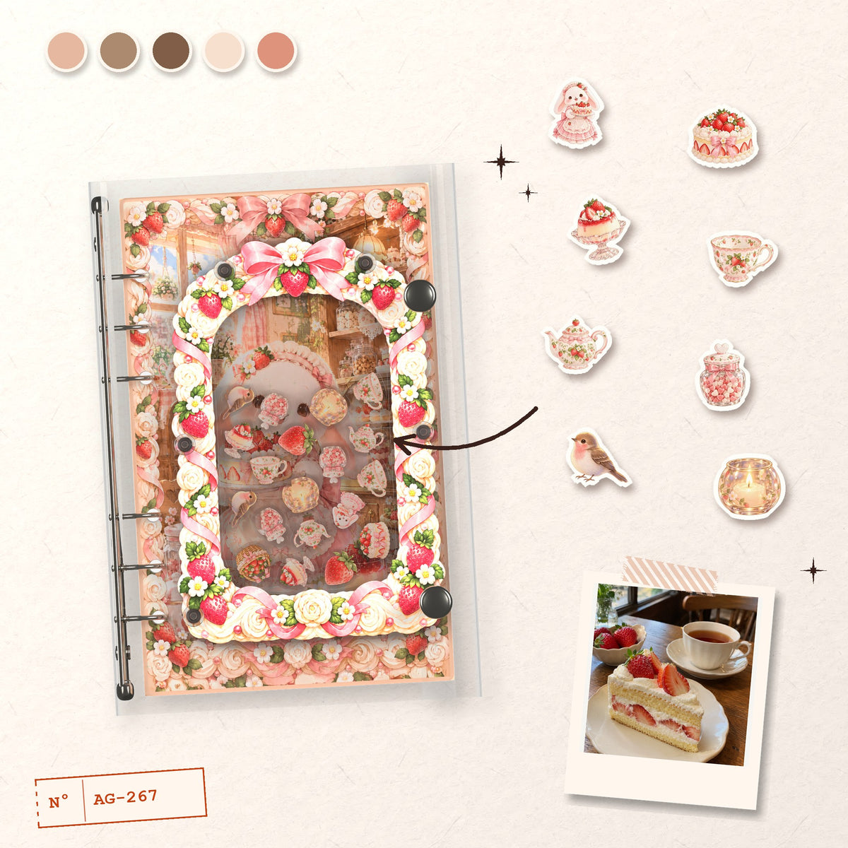 Strawberry Bunny design story: the charms inside and the cover
