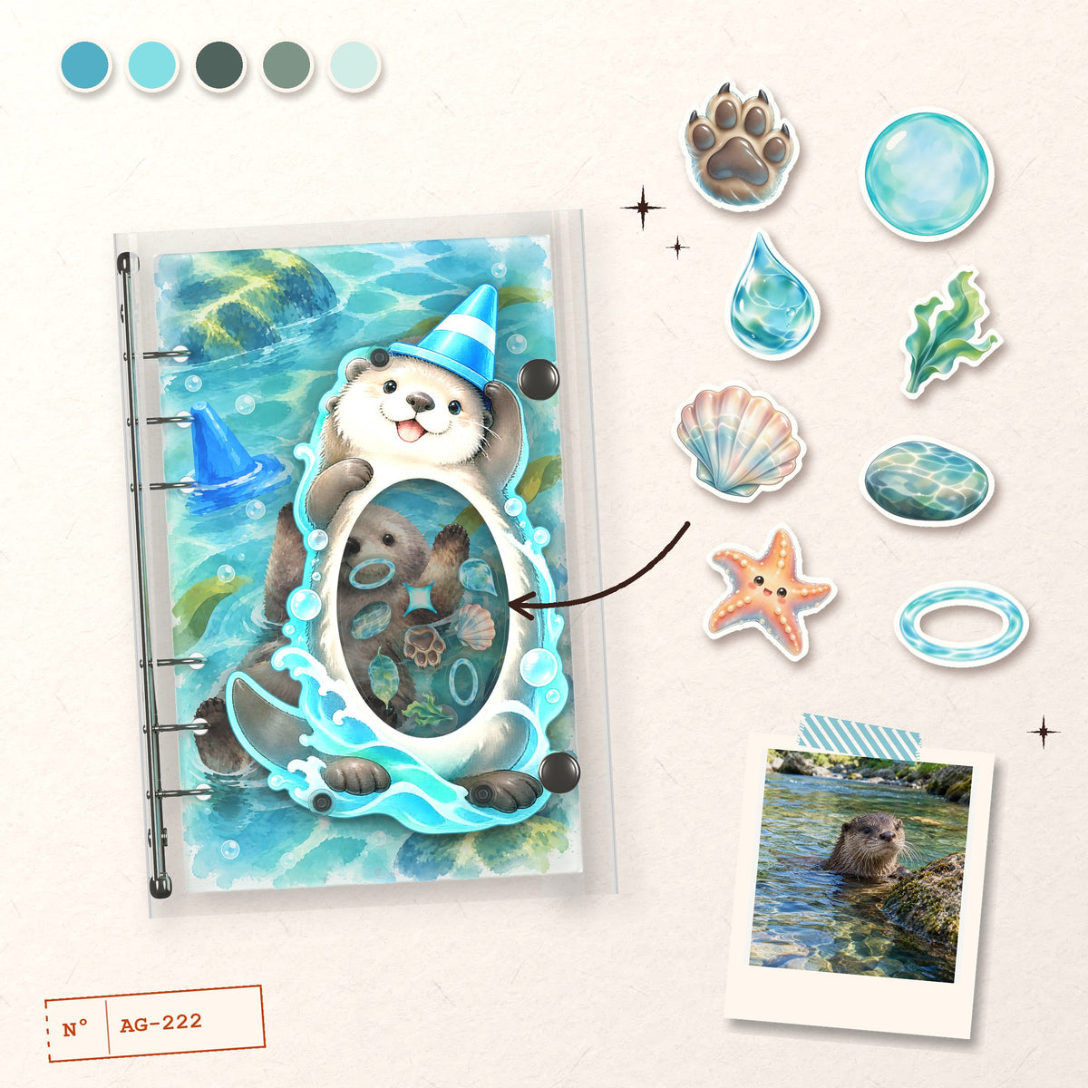 Otter Lagoon design story: the charms inside and the cover