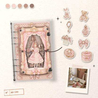 Pink Doll Window design story: the charms inside and the cover