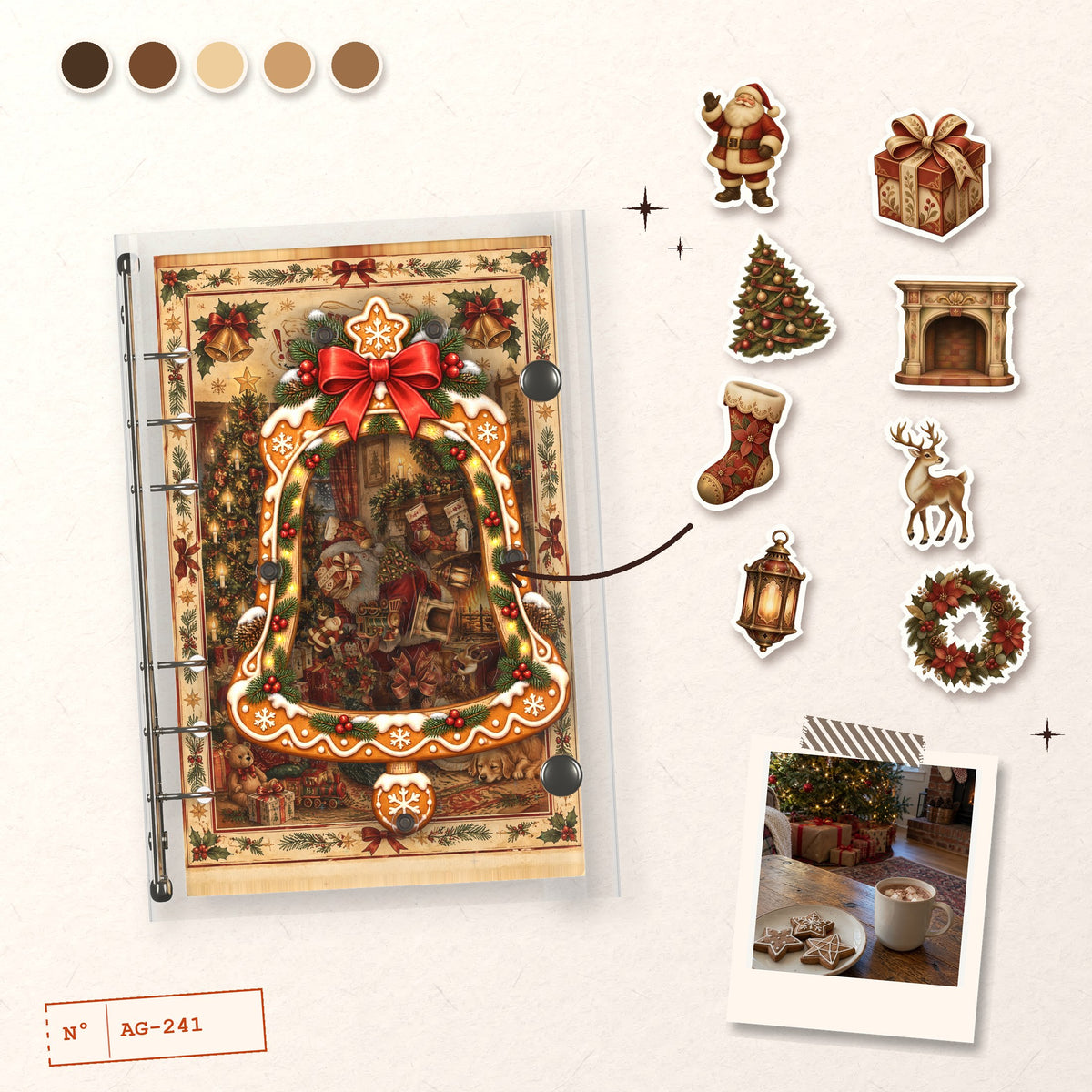 Fireside Christmas Gifts design story: the charms inside and the cover