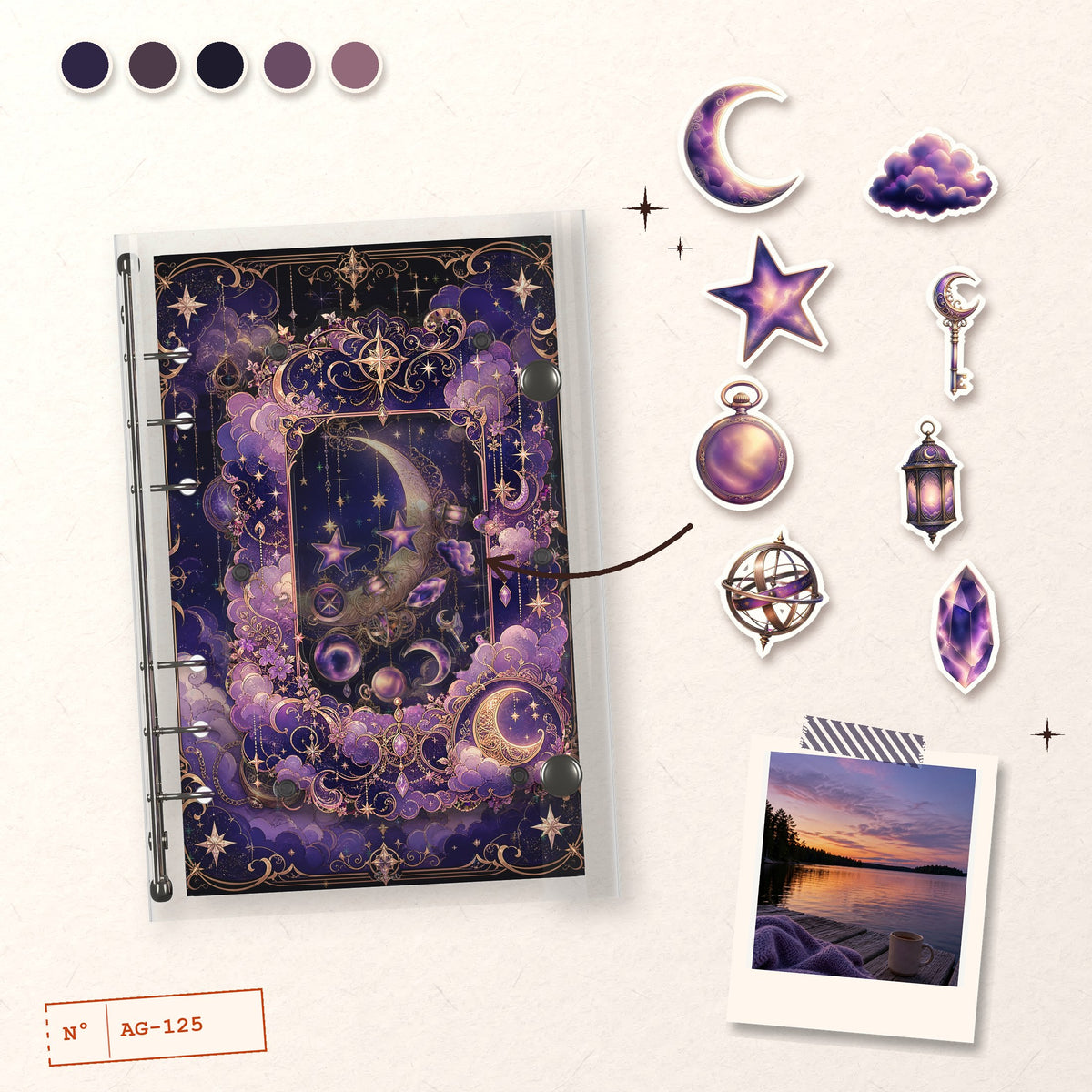 Crescent Moon design story: the charms inside and the cover