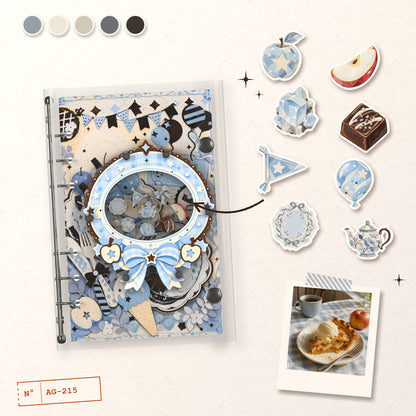 Blue Apple Party design story: the charms inside and the cover