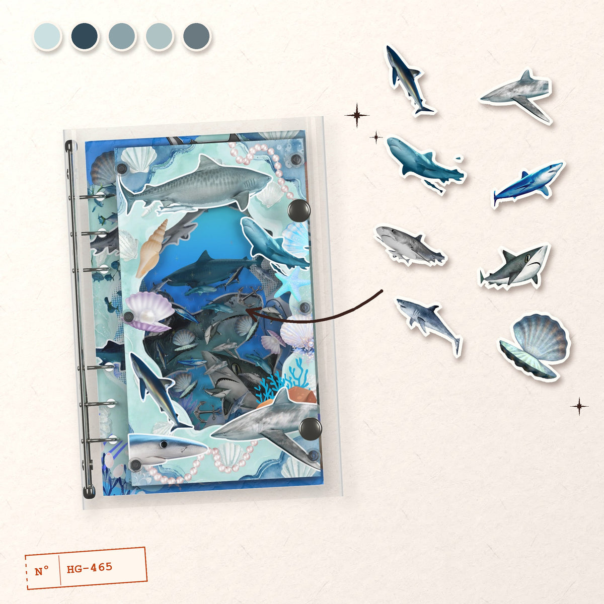 Shark Reef design story: the charms inside and the cover