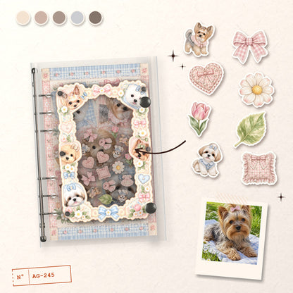 Gingham Puppies design story: the charms inside and the cover