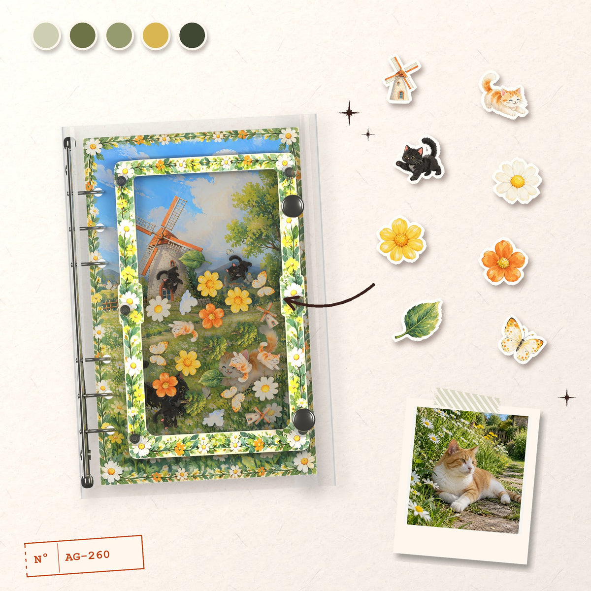 Windmill Meadow Kittens design story: the charms inside and the cover