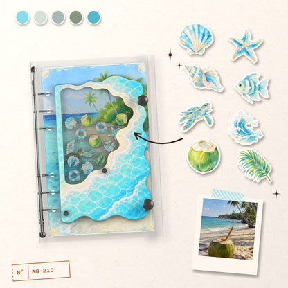 Tropical Beach Waves design story: the charms inside and the cover