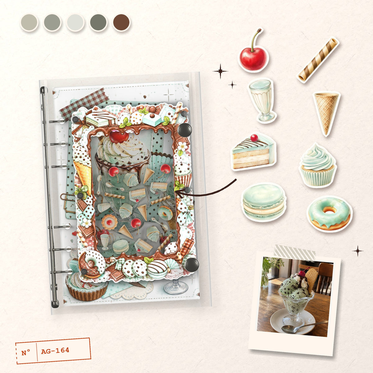 Mint Chocolate Sundae design story: the charms inside and the cover