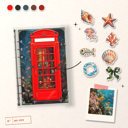 Undersea Phone Booth design story: the charms inside and the cover