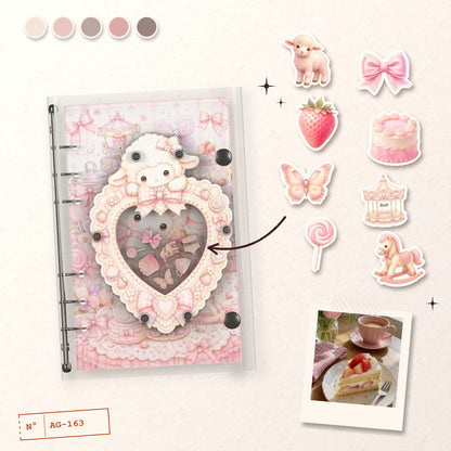 Pink Lamb Sweetheart design story: the charms inside and the cover