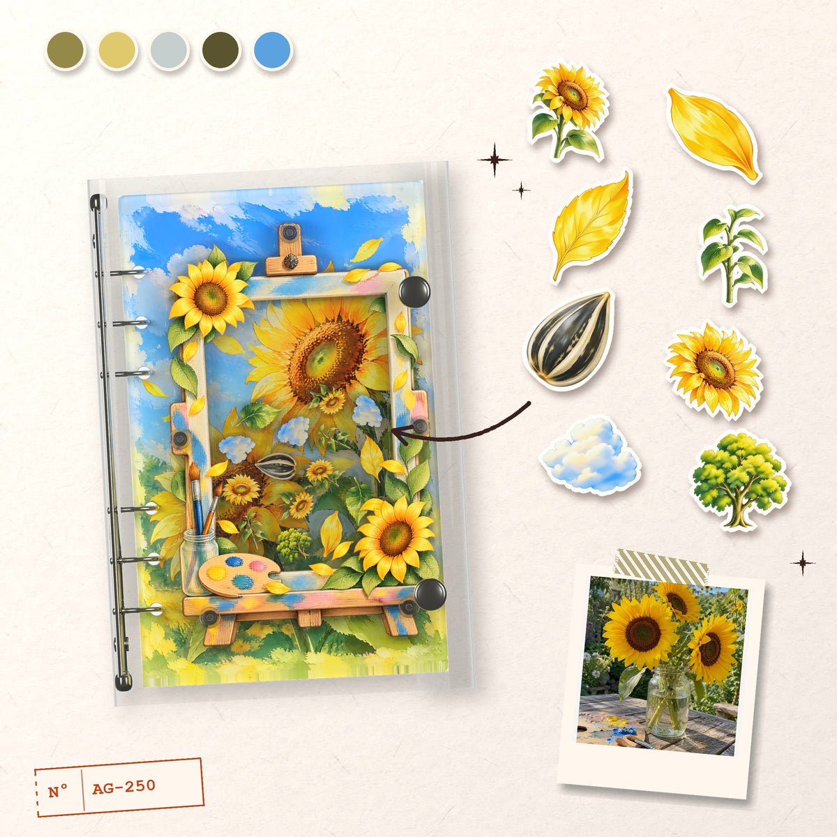Sunflower Breeze design story: the charms inside and the cover