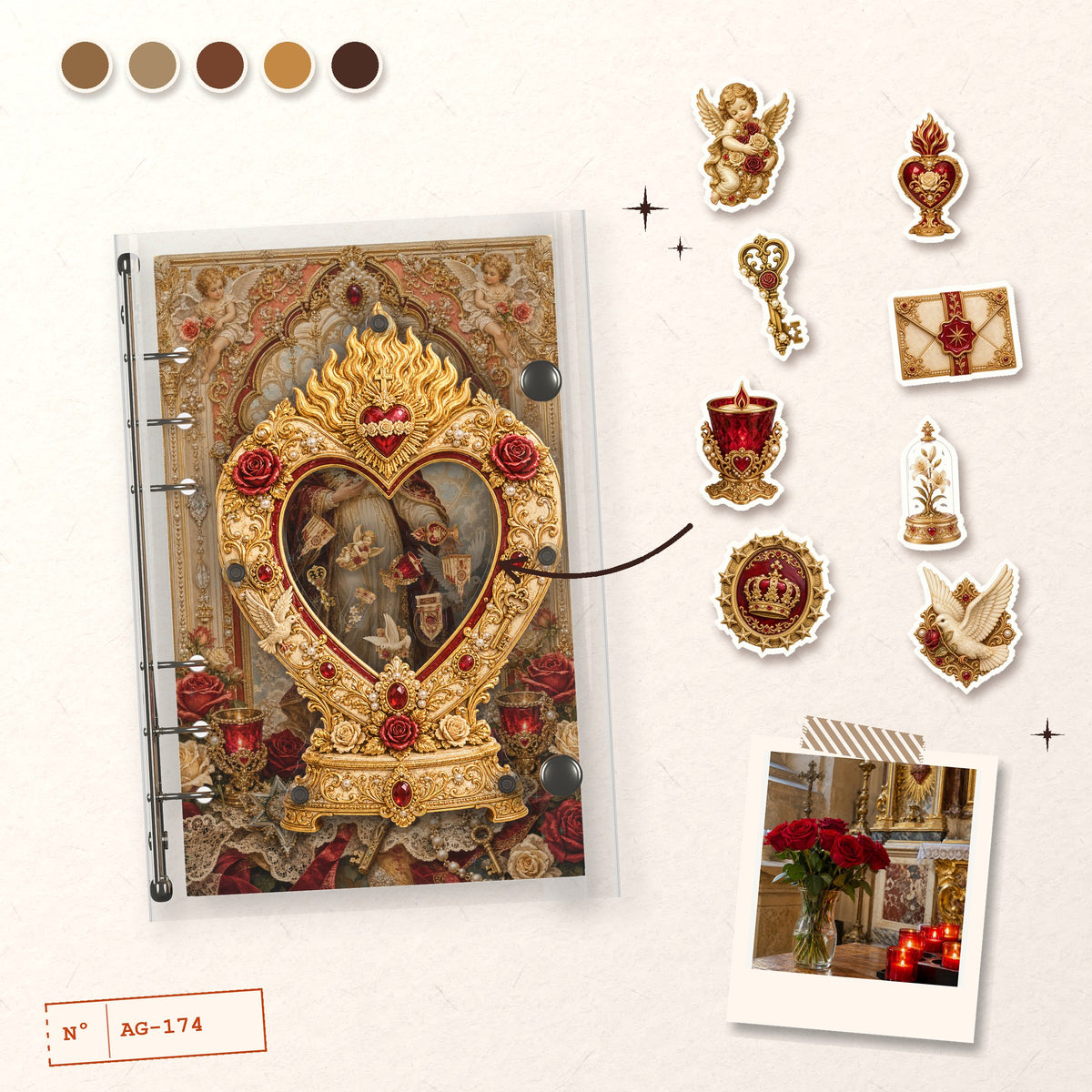 Sacred Heart Roses design story: the charms inside and the cover