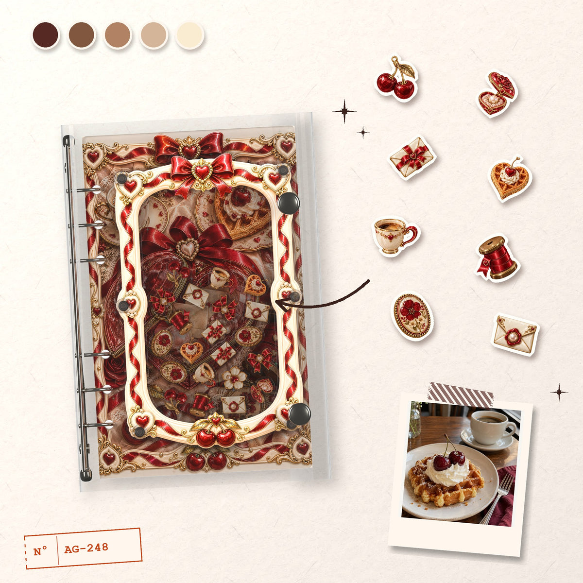 Red Ribbon Hearts design story: the charms inside and the cover