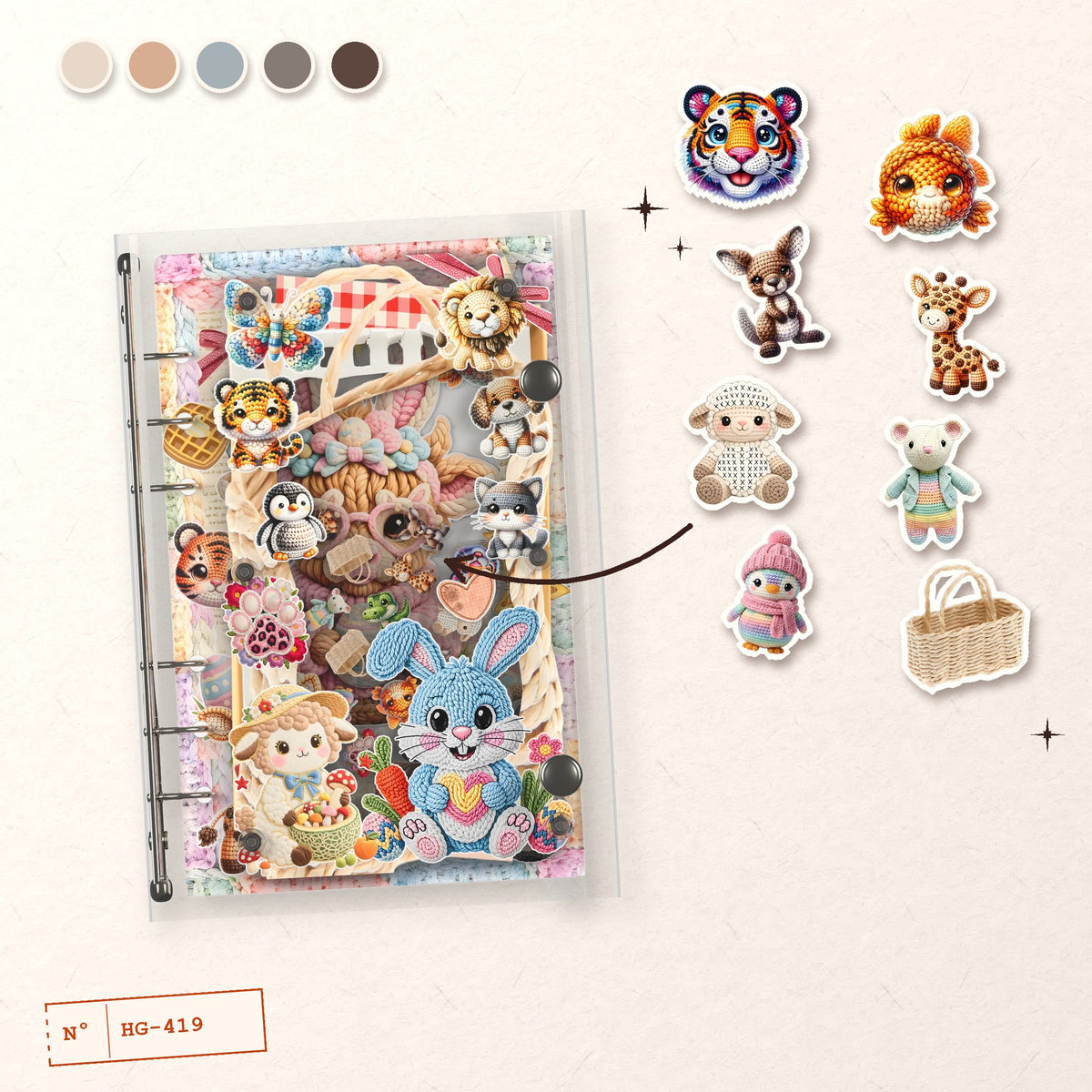 Crochet Animal Pals design story: the charms inside and the cover