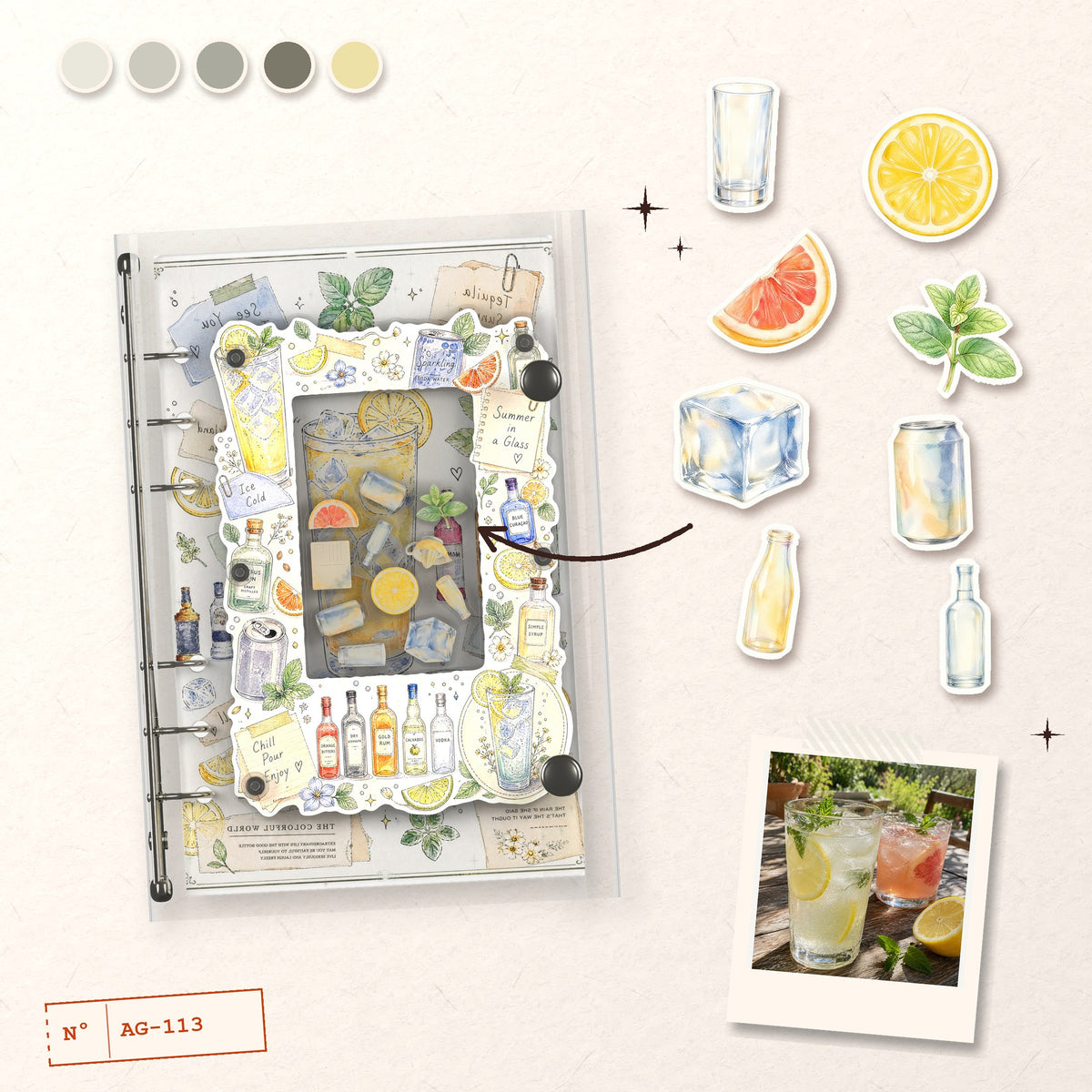 Citrus Drinks design story: the charms inside and the cover