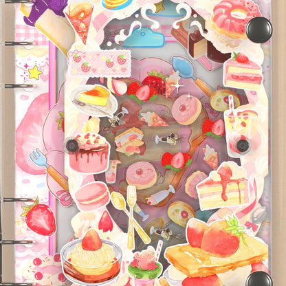 Close-up of the shaker window and charms, Pink Patisserie