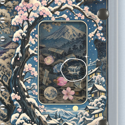 Close-up of the shaker window and charms, Ukiyo-e Snow to Spring