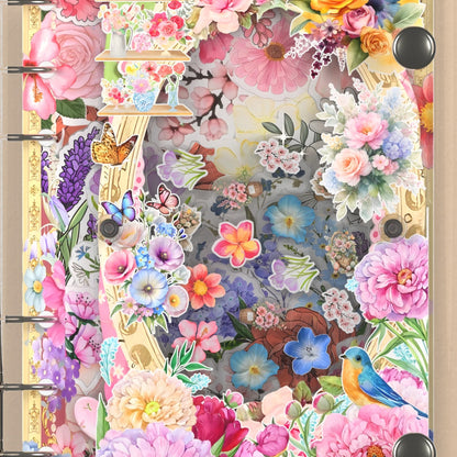 Close-up of the shaker window and charms, Bluebird Flower Garden