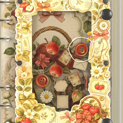 Close-up of the shaker window and charms, Apple Basket