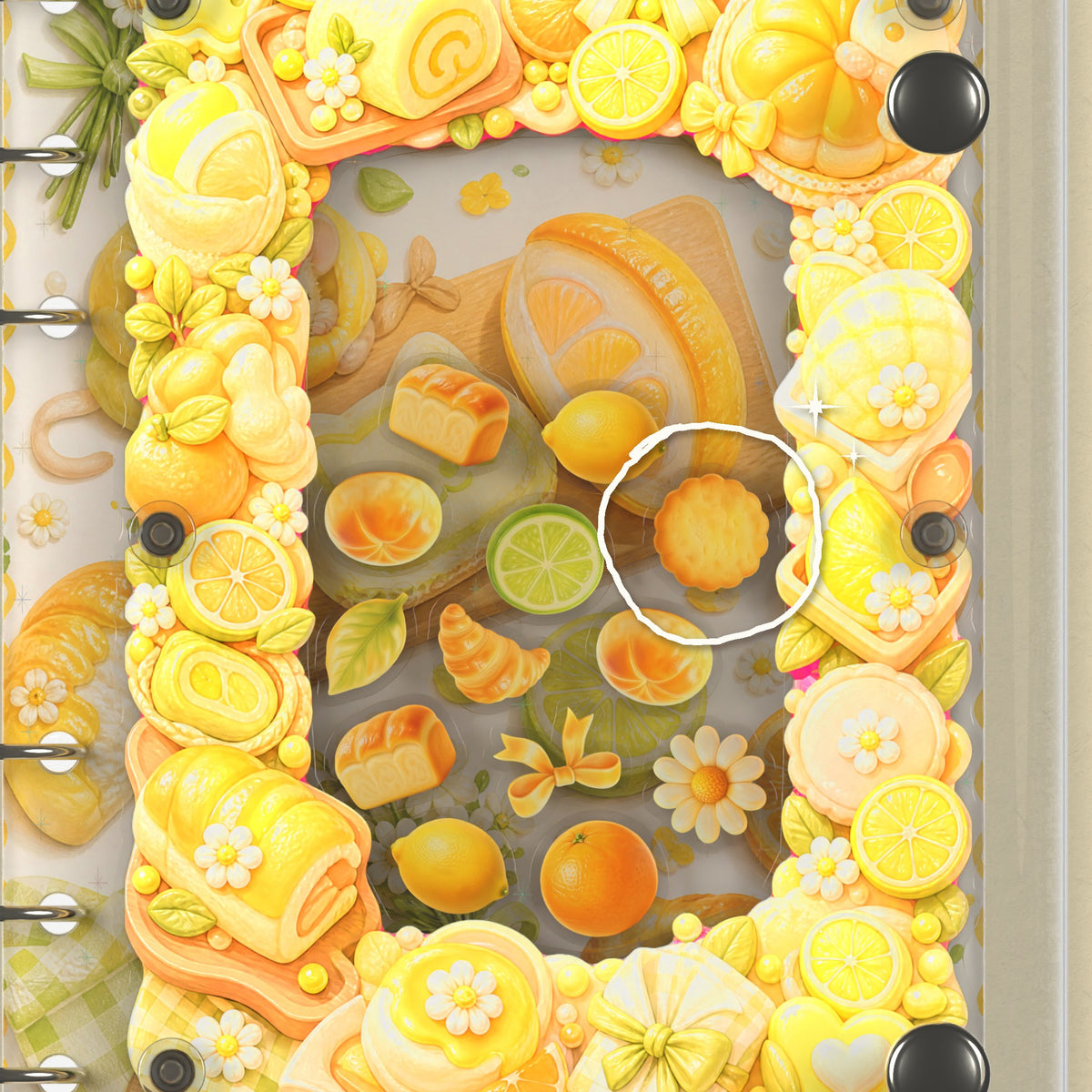 Close-up of the shaker window and charms, Lemon Bakery