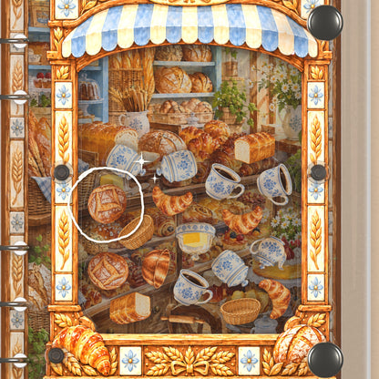 Close-up of the shaker window and charms, Blue Tile Bakery