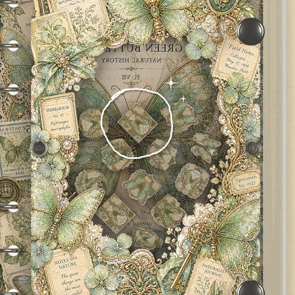 Close-up of the shaker window and charms, Emerald Butterfly