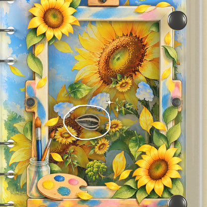 Close-up of the shaker window and charms, Sunflower Breeze