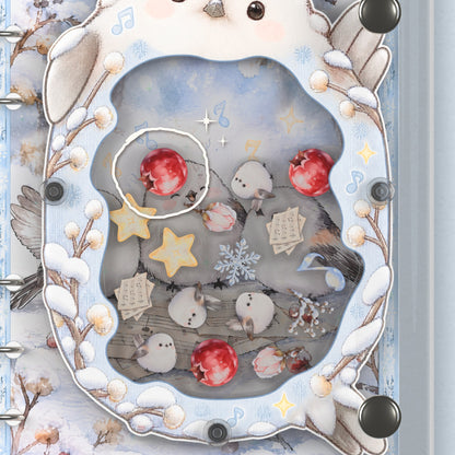Close-up of the shaker window and charms, Snow Bird