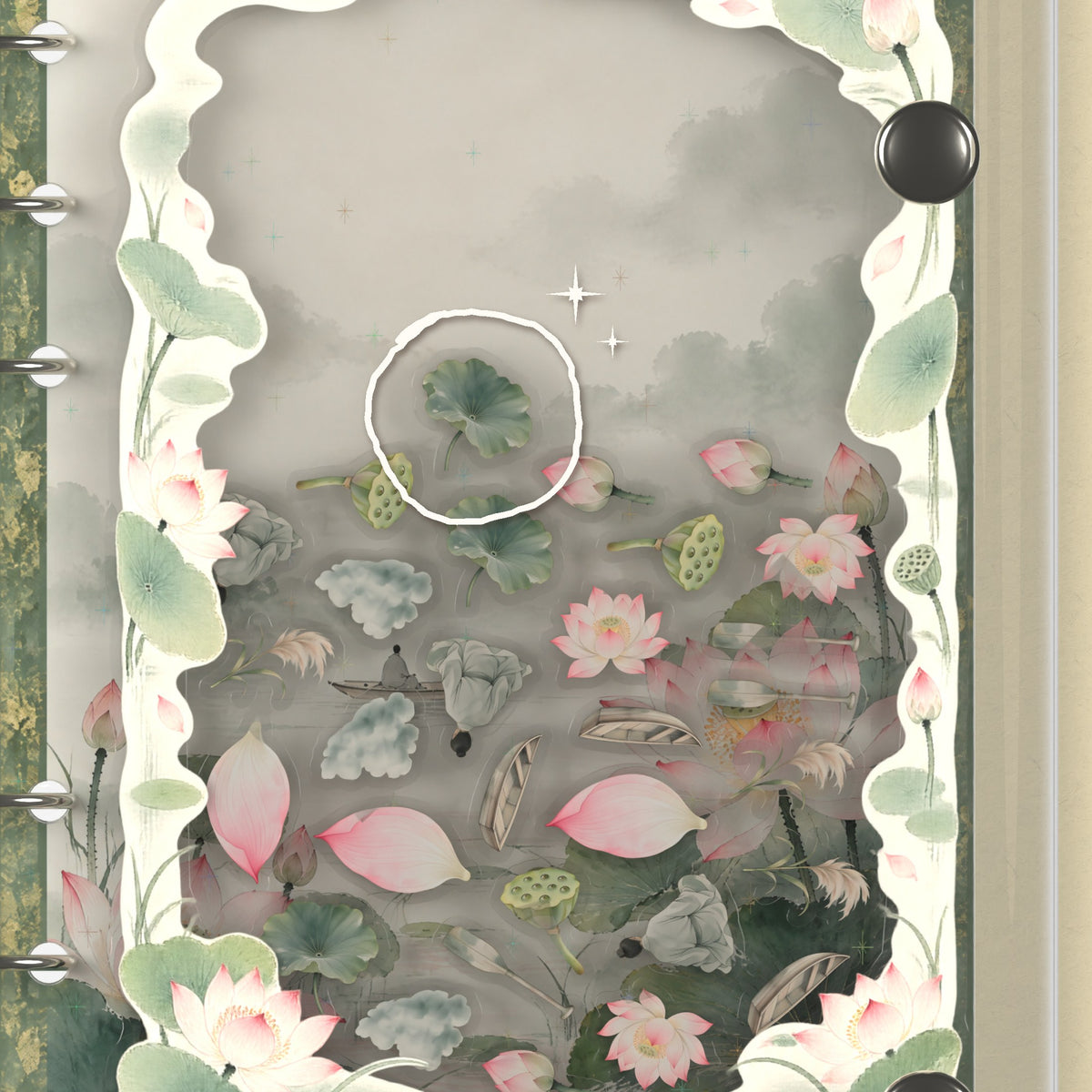 Close-up of the shaker window and charms, Green Lotus Pond
