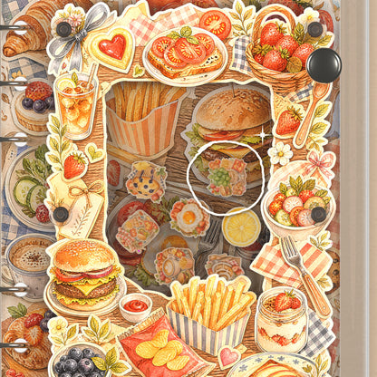 Close-up of the shaker window and charms, Brunch Stickers