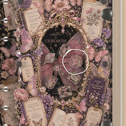 Close-up of the shaker window and charms, Butterfly Specimen Cards