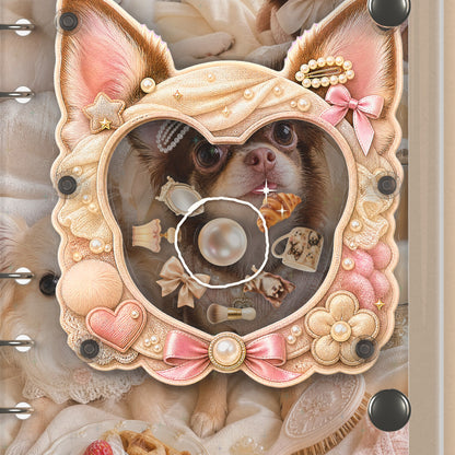 Close-up of the shaker window and charms, Fluffy Chihuahua