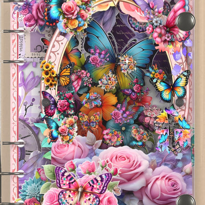 Close-up of the shaker window and charms, Rose Butterflies